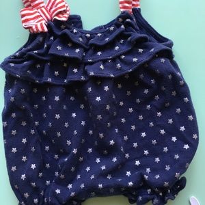 Gymboree Stars and Stripes romper 0-3 mos